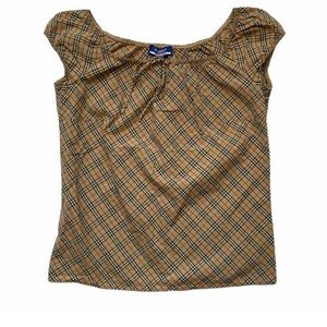 Authentic vintage Burberry blue label milkmaid top.